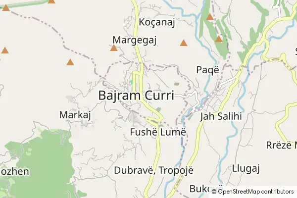 Mapa Bajram Curri