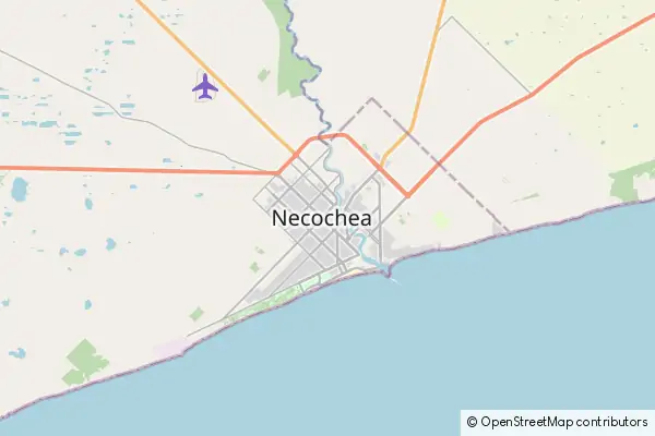 Mapa: Necochea • © OpenStreetMap contributors Mapa Necochea