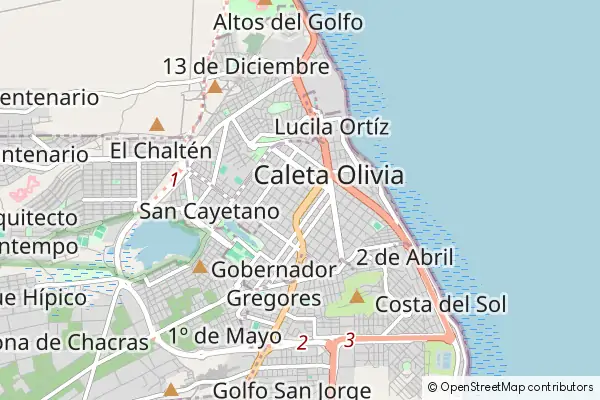 Mapa Caleta Olivia