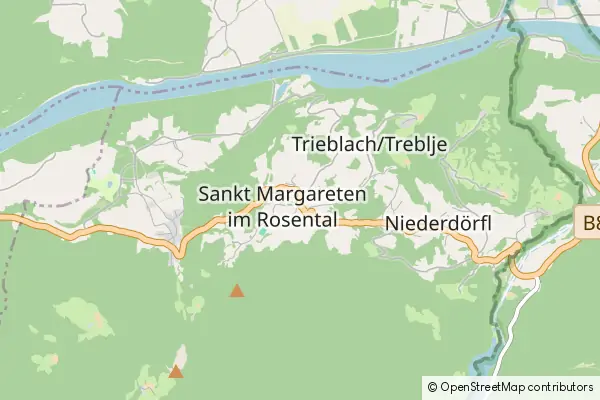 Mapa Sankt Margareten im Rosental