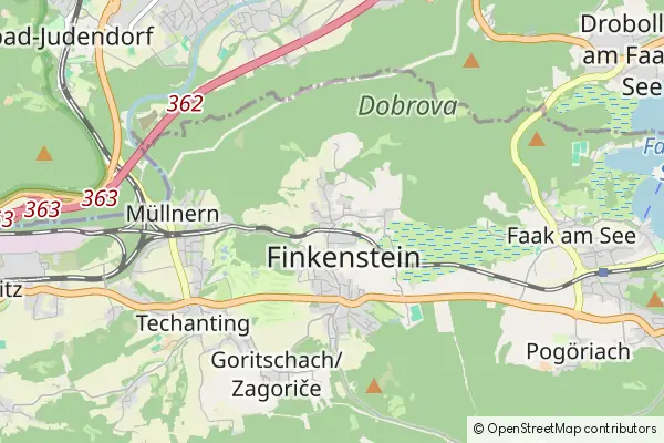 Mapa Finkenstein am Faaker See