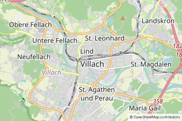 Mapa Villach