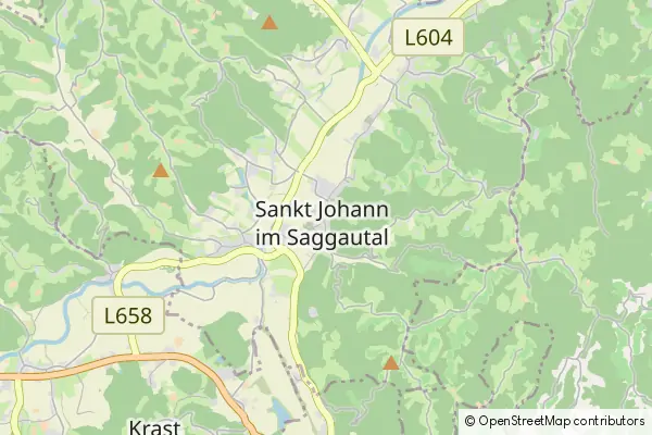 Mapa Sankt Johann im Saggautal