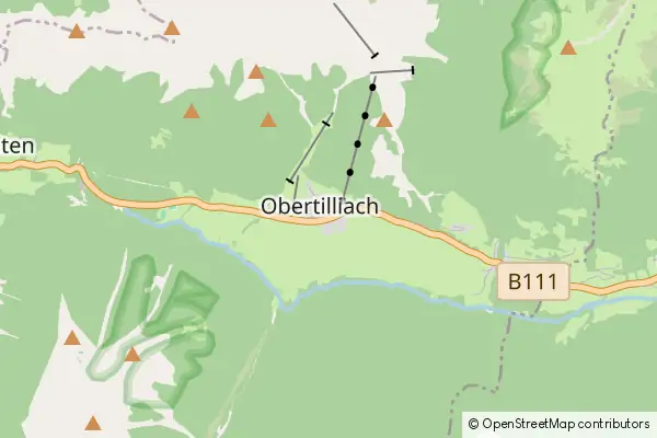 Mapa Obertilliach