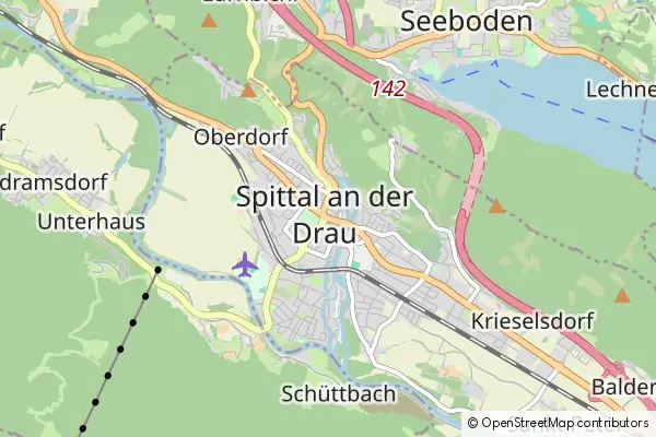 Mapa Spittal an der Drau