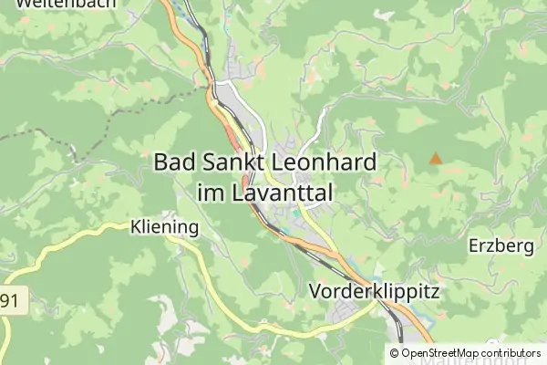 Mapa Bad Sankt Leonhard im Lavanttal