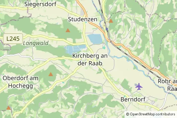 Mapa Kirchberg an der Raab