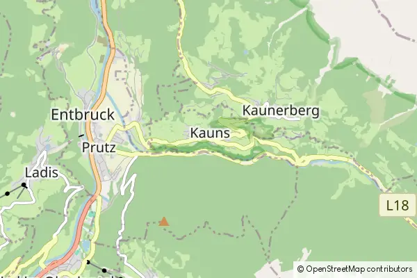 Mapa Kauns