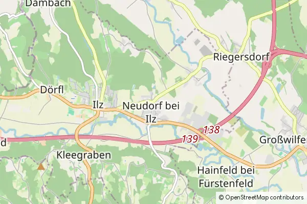 Mapa Neudorf bei Ilz