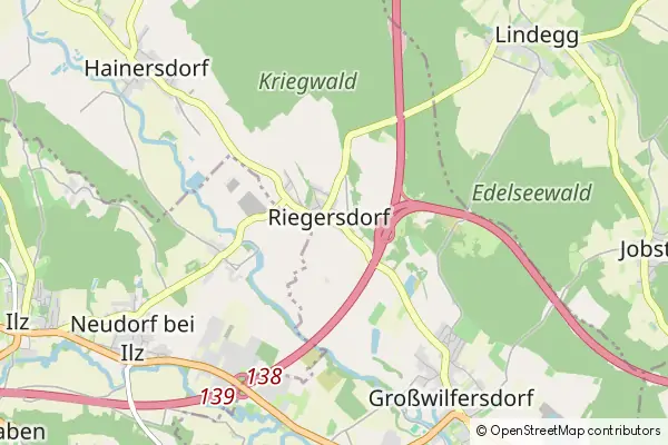 Mapa Riegersdorf