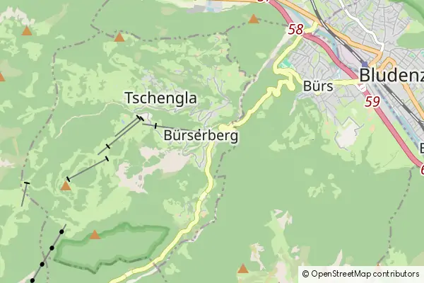 Mapa Bürserberg