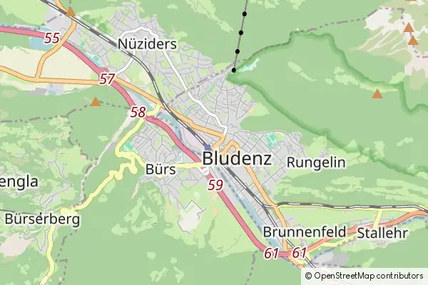 Mapa Bludenz