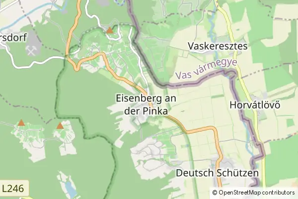 Mapa Eisenberg an der Pinka