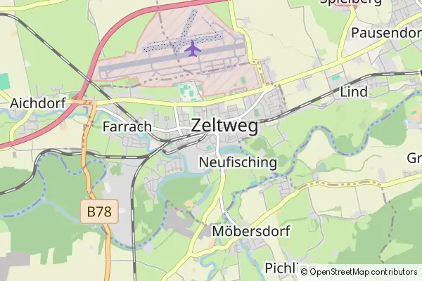 Mapa Zeltweg