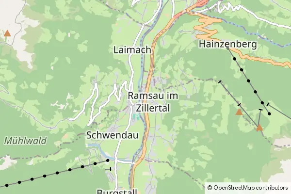 Mapa Ramsau im Zillertal