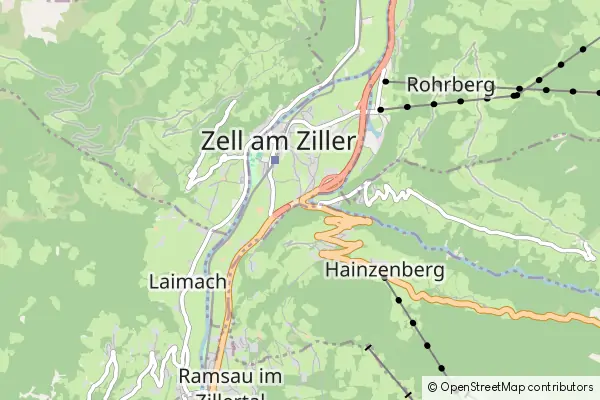 Mapa Zell im Zillertal