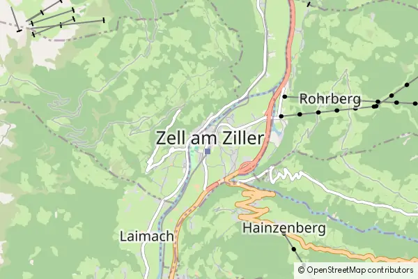 Mapa Zell am Ziller