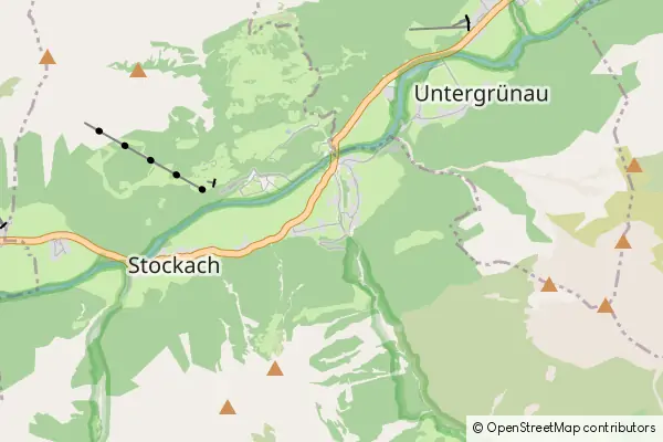 Mapa Bach im Lechtal