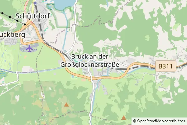 Mapa Bruck an der Großglocknerstraße