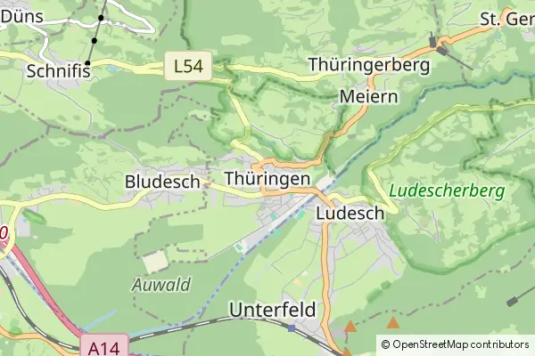 Mapa Thueringen