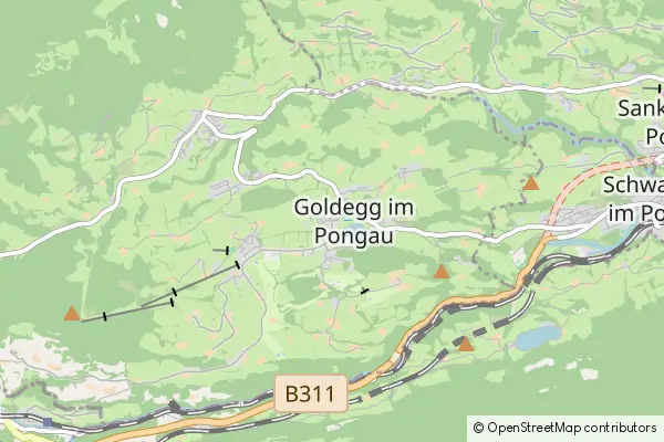 Mapa Goldegg am See