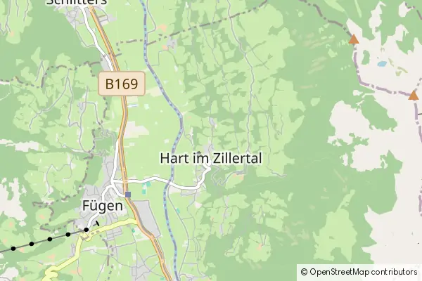 Mapa Hart im Zillertal