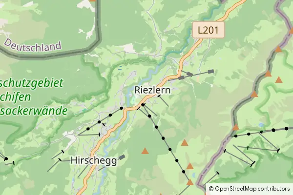 Mapa Riezlern