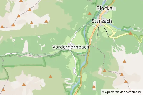 Mapa Vorderhornbach