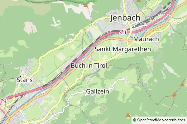 Mapa Buch in Tirol