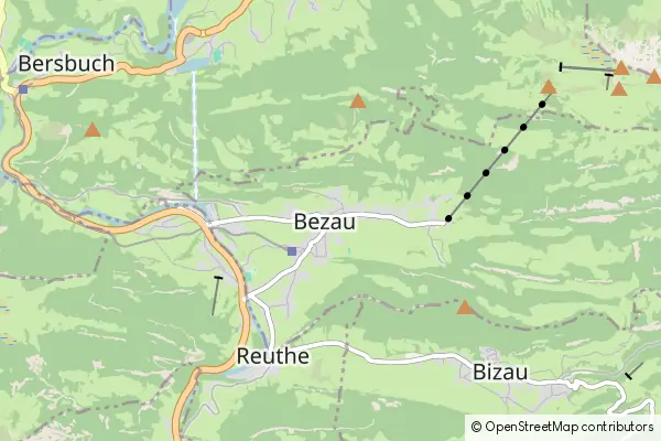 Mapa Bezau