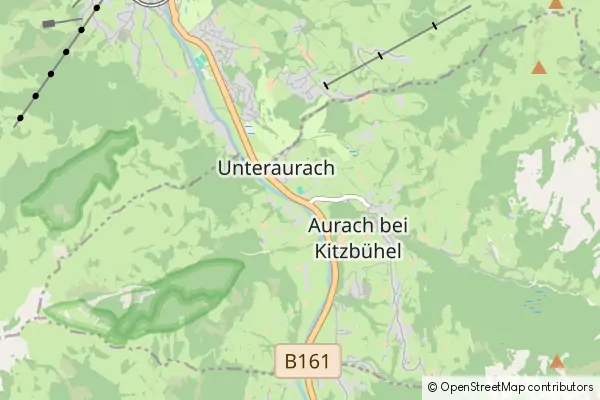 Mapa Aurach bei Kitzbuehel