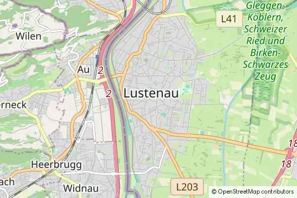 Mapa Lustenau