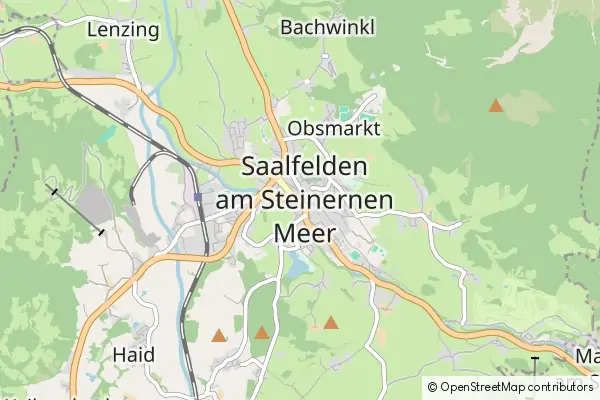 Mapa Saalfelden am Steinernen Meer