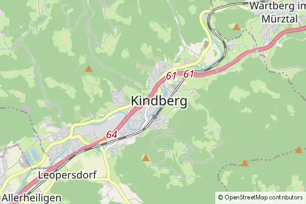 Mapa Kindberg