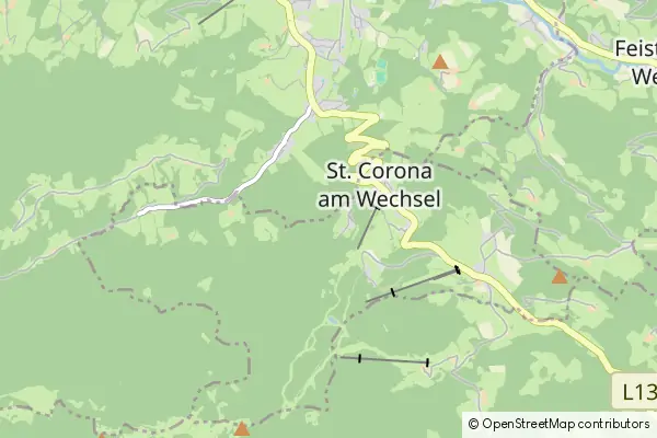 Mapa Sankt Corona am Wechsel