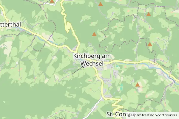 Mapa Kirchberg am Wechsel