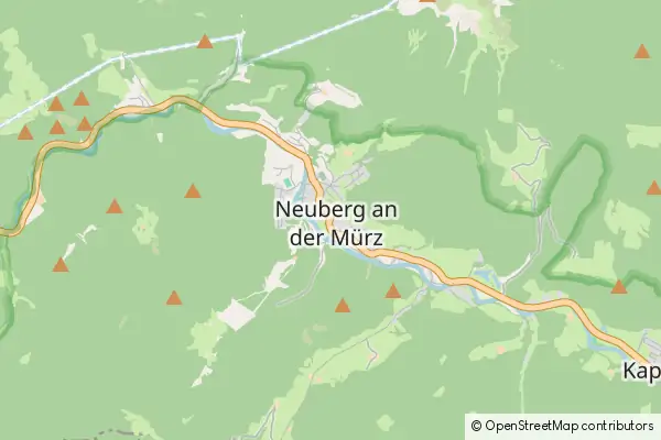 Mapa Neuberg an der Muerz