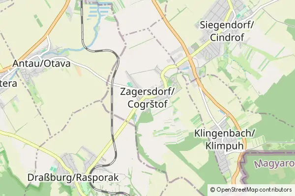 Mapa Zagersdorf