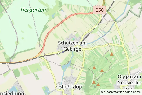 Mapa Schutzen am Gebirge