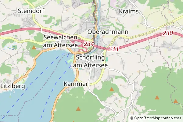 Mapa Schoerfling am Attersee