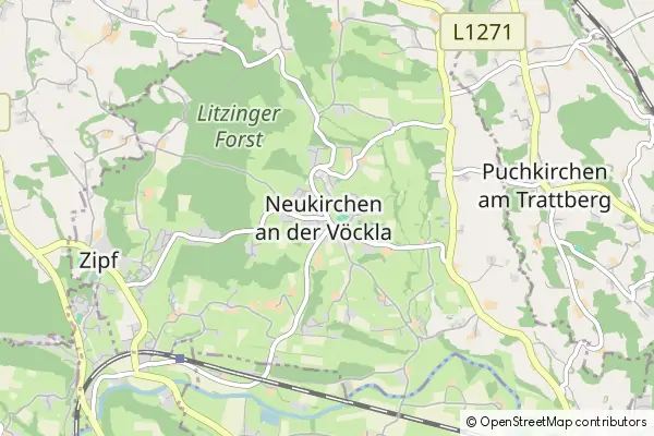 Mapa Neukirchen an der Vockla