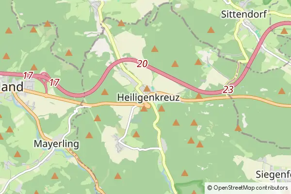 Mapa Heiligenkreuz