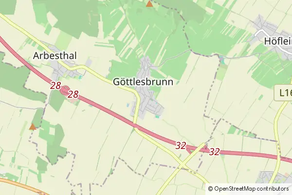 Mapa Goettlesbrunn