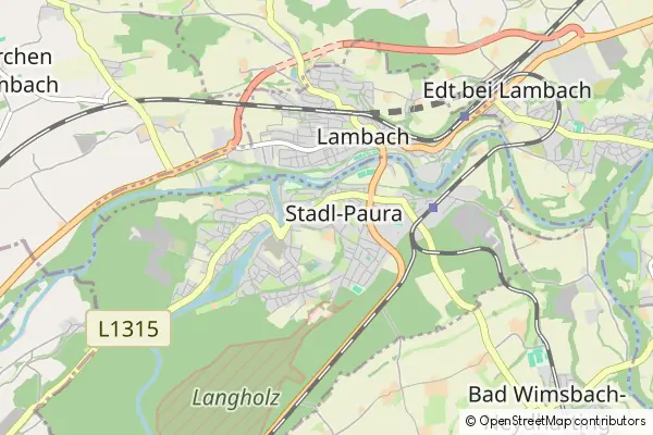 Mapa Stadl-Paura