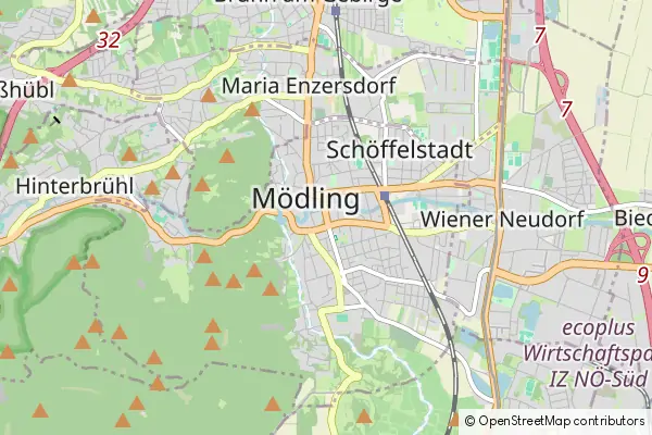 Mapa Mödling