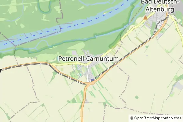 Mapa Petronell-Carnuntum