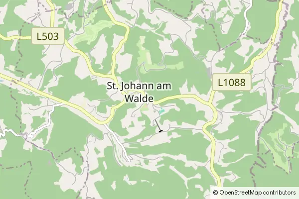 Mapa Sankt Johann am Walde