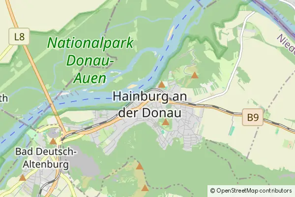 Mapa Hainburg an der Donau