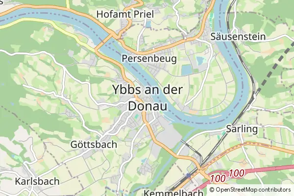 Mapa Ybbs an der Donau