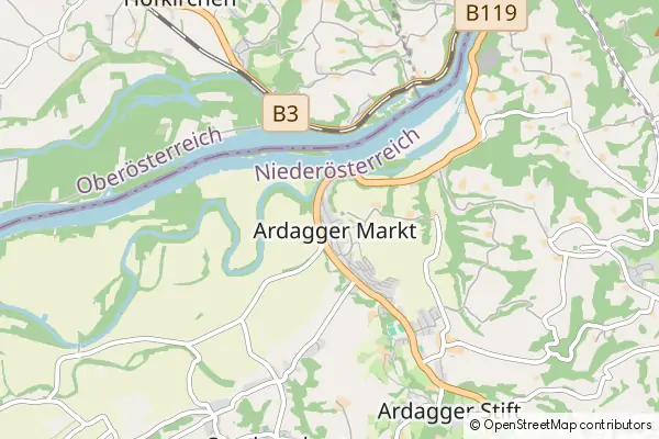 Mapa Ardagger